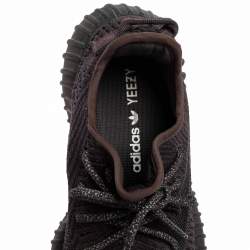 Pre Owned حذاء رياضي ييزي x أديداس بوست 350 في2 ستاتك تريكو قطن أسود مقاس 38 2/3