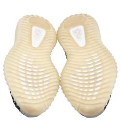 Pre Owned Yeezy x adidas Black/Grey Knit Fabric Boost 350 V2 Carbon Sneakers Size 38 2/3