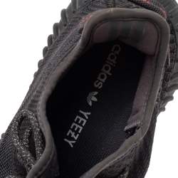 Pre Owned حذاء رياضي ييزي x اديداس بوست 350 V2 قماش تريكو أسود عنق منخفض مقاس 40