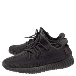 Pre Owned حذاء رياضي ييزي x اديداس بوست 350 V2 قماش تريكو أسود عنق منخفض مقاس 40