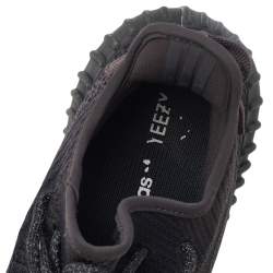 Pre Owned Yeezy x Adidas Black Cotton Knit Boost 350 V2 Black Static Sneakers Size 40 2/3