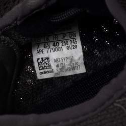 Pre Owned Yeezy x adidas Black Knit Fabric Boost 350 V2 Low Top Sneakers Size 40