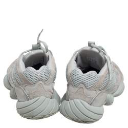 Pre Owned Yeezy x Adidas Grey Fabric and Suede Boost 500 Soft Vision Sneakers Size 39.5