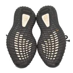 Pre Owned Yeezy x Adidas Black Knit Fabric Boost 350 V2 Sneakers Size 40