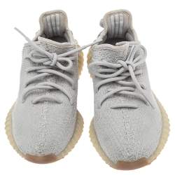 Pre Owned حذاء رياضي ييزي x أديداس بوست 350 ڨي2 سيسامي قماش تريكو رصاصي مقاس 38