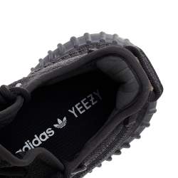 Pre Owned Yeezy x Adidas Black Knit Fabric Boost 350 V2 Cinder Sneakers Size 37 1/3