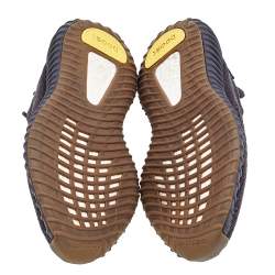 Pre Owned Yeezy x Adidas Black Knit Fabric Boost 350 V2 Cinder Sneakers Size 37 1/3