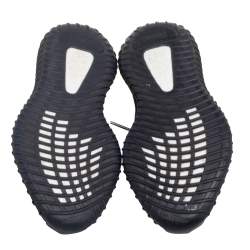 Pre Owned Yeezy x Adidas Black Knit Fabric Boost 350 V2 Cinder Sneakers Size 40