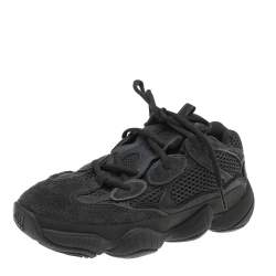 Yeezy x adidas Black Fabric And Suede Yeezy 500 Stone Low Top