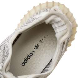 Pre Owned حذاء رياضي ييزي x أديداس بوست 350 V2 ستاتيك قماش تريكو رصاصي/أبيض مقاس 40 2/3 