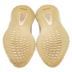 Pre Owned حذاء رياضي ييزي x أديداس بوست 350 V2 ستاتيك قماش تريكو رصاصي/أبيض مقاس 40 2/3 