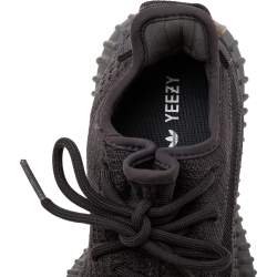 مملوكة مسبقًا Yeezy x adidas Dark Grey Knit Fabric Boost 350 V2 Cinder Sneakers Size 36 2/3