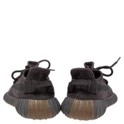 مملوكة مسبقًا Yeezy x adidas Dark Grey Knit Fabric Boost 350 V2 Cinder Sneakers Size 36 2/3