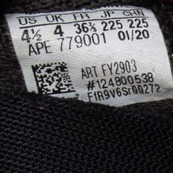 مملوكة مسبقًا Yeezy x adidas Dark Grey Knit Fabric Boost 350 V2 Cinder Sneakers Size 36 2/3