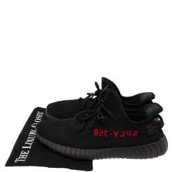 Pre Owned حذاء رياضي أديداس X ييزي بوست 350 V2 قماش تريكو أسود مقاس 45 1/3