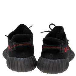 Pre Owned حذاء رياضي أديداس X ييزي بوست 350 V2 قماش تريكو أسود مقاس 45 1/3