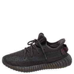 Pre Owned Yeezy x Adidas  Dark Grey Knit Fabric Boost 350 V2 Cinder Reflective Sneakers Size 40 2/3