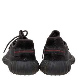 Pre Owned Yeezy x Adidas  Dark Grey Knit Fabric Boost 350 V2 Cinder Reflective Sneakers Size 40 2/3