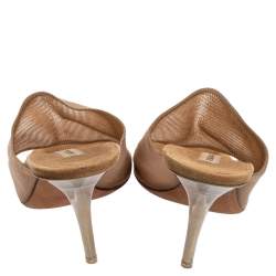Season 6 Beige Mesh Open-Toe Mules Size 40.5