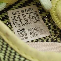 Pre Owned Yeezy x Adidas Green Knit Fabric  Boost 350 V2  Yeezreel (non reflective) Sneakers Size  38
