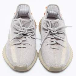 Pre Owned حذاء رياضي ييزي x أديداس بوست 350 ڨي2 تايل لايت قماش تريكو رصاصي مقاس 39.5