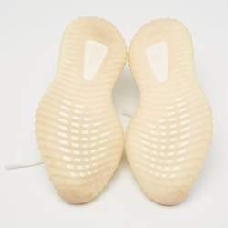 Pre Owned Yeezy x Adidas White Knit Fabric Boost 350 V2 Non-Reflective Sneakers Size 40 2/3