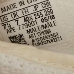 Pre Owned Yeezy x Adidas White Knit Fabric Boost 350 V2 Non-Reflective Sneakers Size 40 2/3