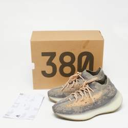 Pre Owned Yeezy x Adidas Multicolor Fabric And Mesh Yeezy Boost 380 Mist Reflective Sneakers Size 39.5 