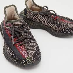 Pre Owned حذاء رياضي ييزي x أديداس بوست 350 ڨي2 يشيل قماش تريكو متعدد الألوان (غير عاكس) مقاس 36 2/3