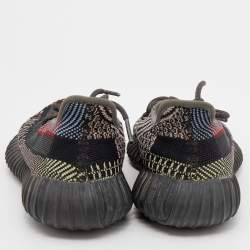 Pre Owned حذاء رياضي ييزي x أديداس بوست 350 ڨي2 يشيل قماش تريكو متعدد الألوان (غير عاكس) مقاس 36 2/3