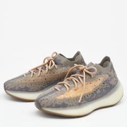Pre Owned Yeezy x adidas Grey Knit Fabric Boost 380 Mist Sneakers Size 40