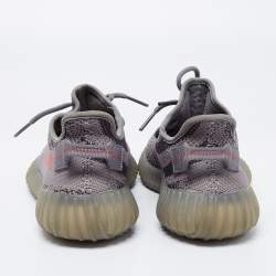 مملوكة مسبقًا Adidas x Yeezy Boost Grey Knit Fabric 350 V2 Non-Reflective Sneakers 40 2/3