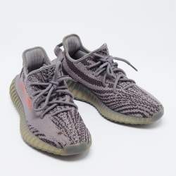 مملوكة مسبقًا Adidas x Yeezy Boost Grey Knit Fabric 350 V2 Non-Reflective Sneakers 40 2/3