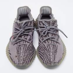 مملوكة مسبقًا Adidas x Yeezy Boost Grey Knit Fabric 350 V2 Non-Reflective Sneakers 40 2/3
