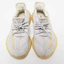 مملوكة مسبقًا Adidas Yeezy White Knit Fabric Boost 350 V2 Cloud (Non-Reflective) Sneakers Size 38 2/3