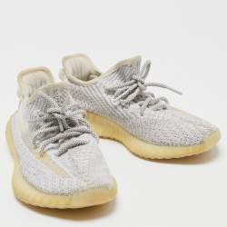 مملوكة مسبقًا Adidas Yeezy White Knit Fabric Boost 350 V2 Cloud (Non-Reflective) Sneakers Size 38 2/3