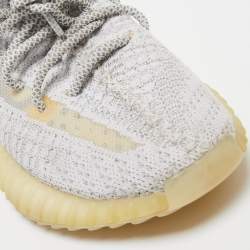 مملوكة مسبقًا Adidas Yeezy White Knit Fabric Boost 350 V2 Cloud (Non-Reflective) Sneakers Size 38 2/3