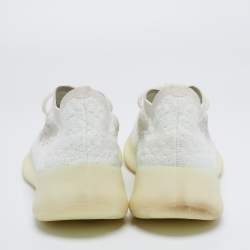 Pre Owned Yeezy x Adidas White Knit Fabric Boost 380 Calcite Glow Sneakers Size 40 2/3