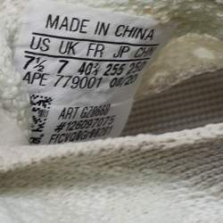 Pre Owned Yeezy x Adidas White Knit Fabric Boost 380 Calcite Glow Sneakers Size 40 2/3