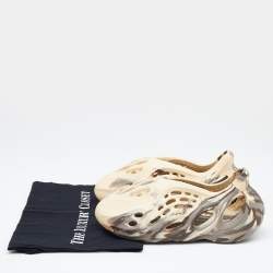 Pre Owned Yeezy x Adidas Cream/Brown Rubber Foam RNNR MX Cream Sneakers Size 39