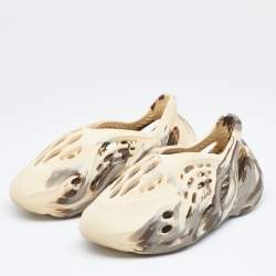 Pre Owned Yeezy x Adidas Cream/Brown Rubber Foam RNNR MX Cream Sneakers Size 39