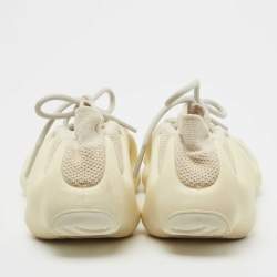 Pre Owned Yeezy x Adidas Cream Knit Fabric 450 Cloud White Sneakers Size 38