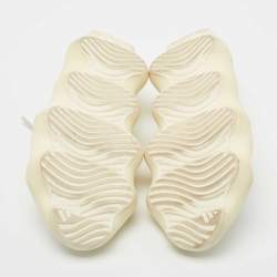 Pre Owned Yeezy x Adidas Cream Knit Fabric 450 Cloud White Sneakers Size 38