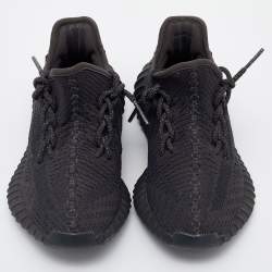 Yeezy x Adidas Black Knit Fabric Boost 350 V2 Static Sneakers Size 37 1/3