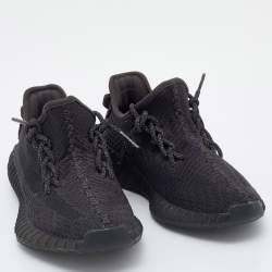 Yeezy x Adidas Black Knit Fabric Boost 350 V2 Static Sneakers Size 37 1/3