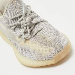 Yeezy x Adidas Grey/White Knit Fabric Boost 350 V2 Static Sneakers Size 39 1/3