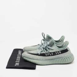 Yeezy x Adidas Light Green Knit Fabric Boost 350 V2 Jade Ash Sneakers Size 38