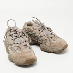 Pre Owned Yeezy x Adidas Grey Suede Yeezy 500 Sneakers Size 38 2/3