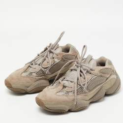Pre Owned Yeezy x Adidas Grey Suede Yeezy 500 Sneakers Size 38 2/3