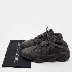 Pre Owned Yeezy x Adidas Grey Suede and Mesh Boost 500 Utility Sneakers Size 39 1/3